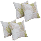 Blazing Needles Square Polyester Jacquard Throw Pillows, 17", Zeena Blush 4 Count