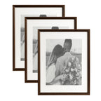 Kate and Laurel Adlynn Rectangle Picture Frame Set of 3, 14 x 18 matted to 11 x 14, Bronze, Vintage Three-Piece Frame Set for Ga