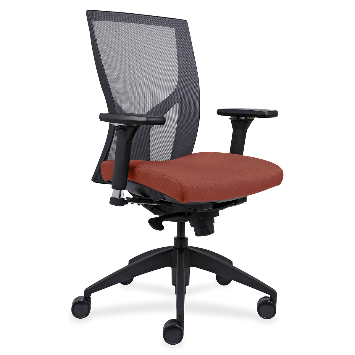 Lorell Usa Seating Justice Chair, 47&quot; X 26.3&quot; X 25&quot;, Black, Orange