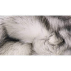 HomeRoots 3' X 5' Gradient Gray Rectangular Faux Fur Area Rug