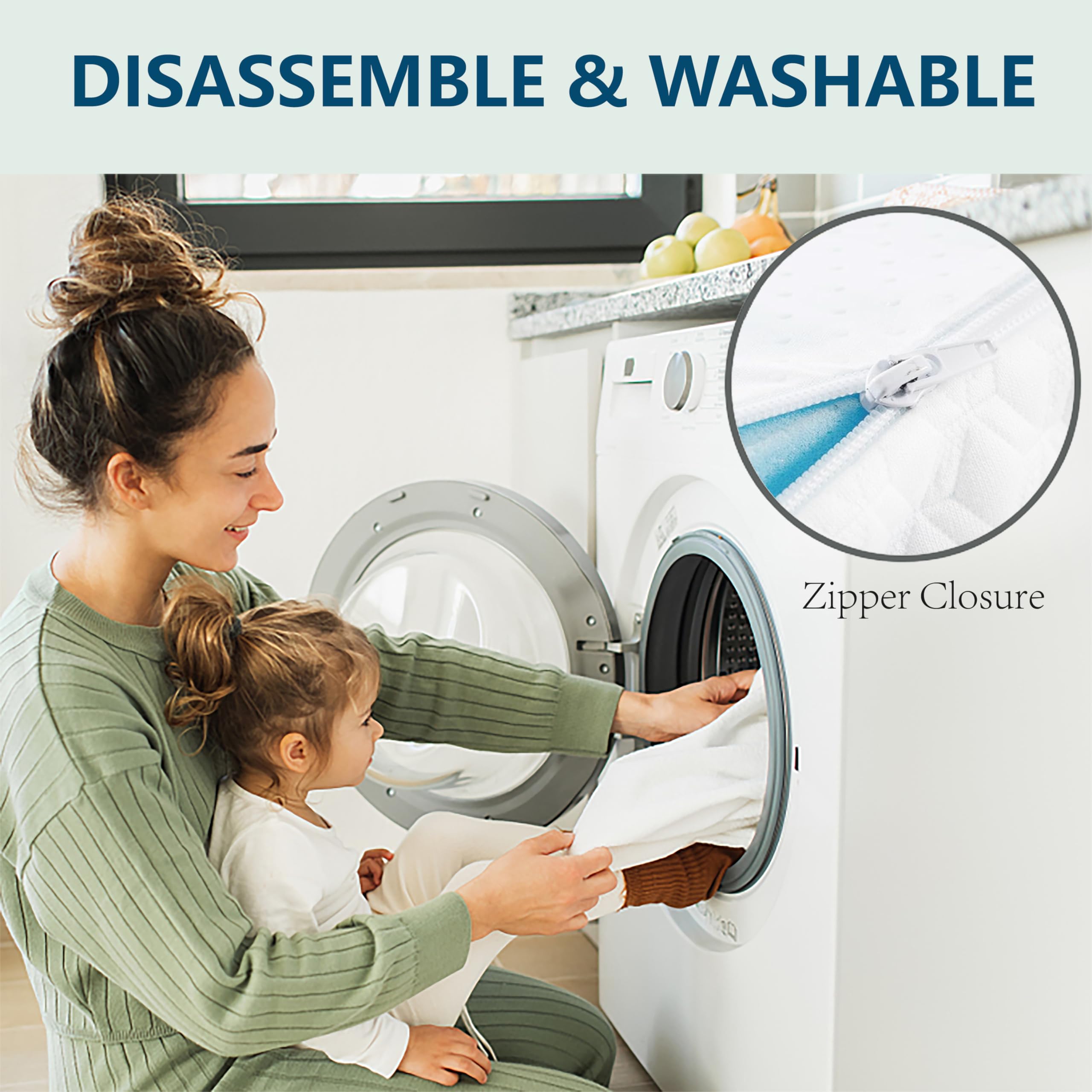 3 Inch Gel Memory Foam Mattress Topper Twin Xl, Cooling Bed Topper With Removable Cover, Soft & Pain Relief & Breathable, Certip