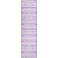 Addison Rugs Surfside Asr46 Purple 2'3" X 7'6" Indoor Outdoor Runner Rug, Easy Clean, Machine Washable, Non Shedding, Bedroom, Living Room, Dining Room, Kitchen, Patio Rug