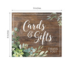 Lush Greenery Cards And Gifts Sign / 8' X 9' Rustic Wedding Sign/Lush Greenery Table Top Sign/Wedding Anniversary Reunion Sign