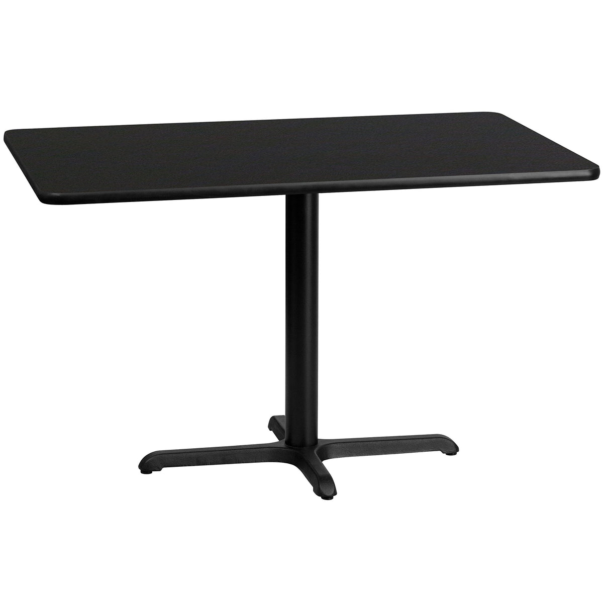 Flash Furniture Stiles 30'' X 48'' Rectangular Black Laminate Table Top With 23.5'' X 29.5'' Table Height Base