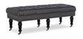 Linon Isabelle Bed Bench, 62-Inch, Black Finish