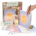 Stmt D.I.Y. Journal Set, 70-Sheet Hardcover Spiral-Bound Journal Kit, Over 35 Stationery Supplies, Including Journal Stickers, F
