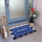 Jjuuyou Welcome Mats For Front Door Outdoor Entry Go Away Doormat Non Slip Rubber Mat For Home Indoor Farmhouse Funny Kitchen Do