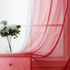 G2000 Sheer Curtains & Drapes 84 Inches Long Red And White Ombre Curtains For Bedroom Living Room Window Curtains Light Filterin