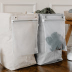 Full Circle Loads Of Fun Collapsible Hamper - Laundry Basket For Dirty Clothes & Towels- Tall Standing Organic Cotton Laundry Ba