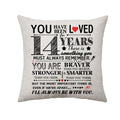 14 Years Old Girls Gifts Throw Pillow Cover Happy Birthday Gift For 14 Years Old Boys Birthday Decoration For 14Th Daughter Son