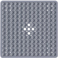 Naoloture Gray Square Shower Bathtub Mat Non Slip 21x21 Inch, Soft Bath Mat for Inside Shower Tub, Shower Stall Mats for Bathroo