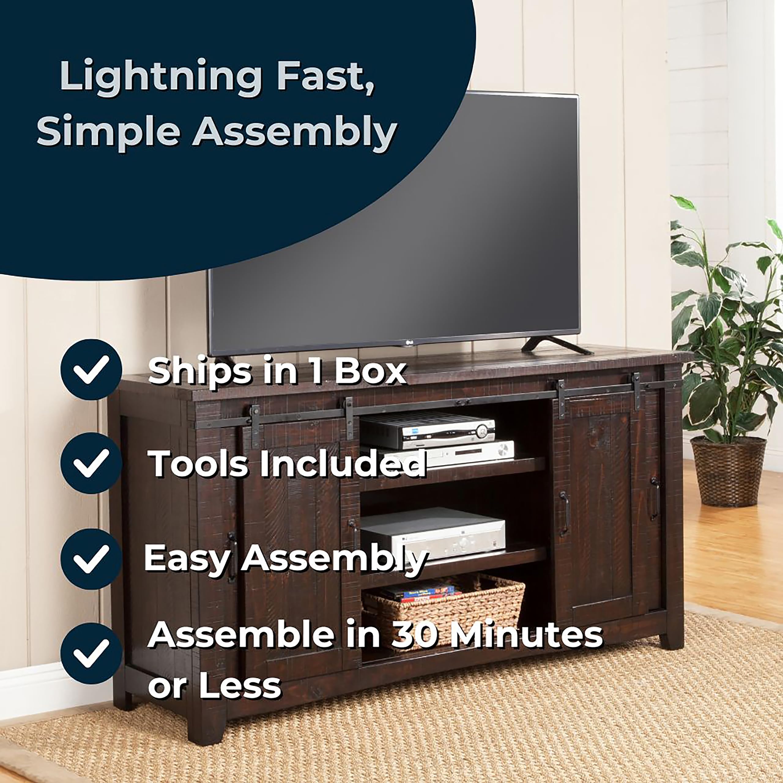 Martin Svensson Home 90908 Durango 65&quot; Tv Stand, Espresso