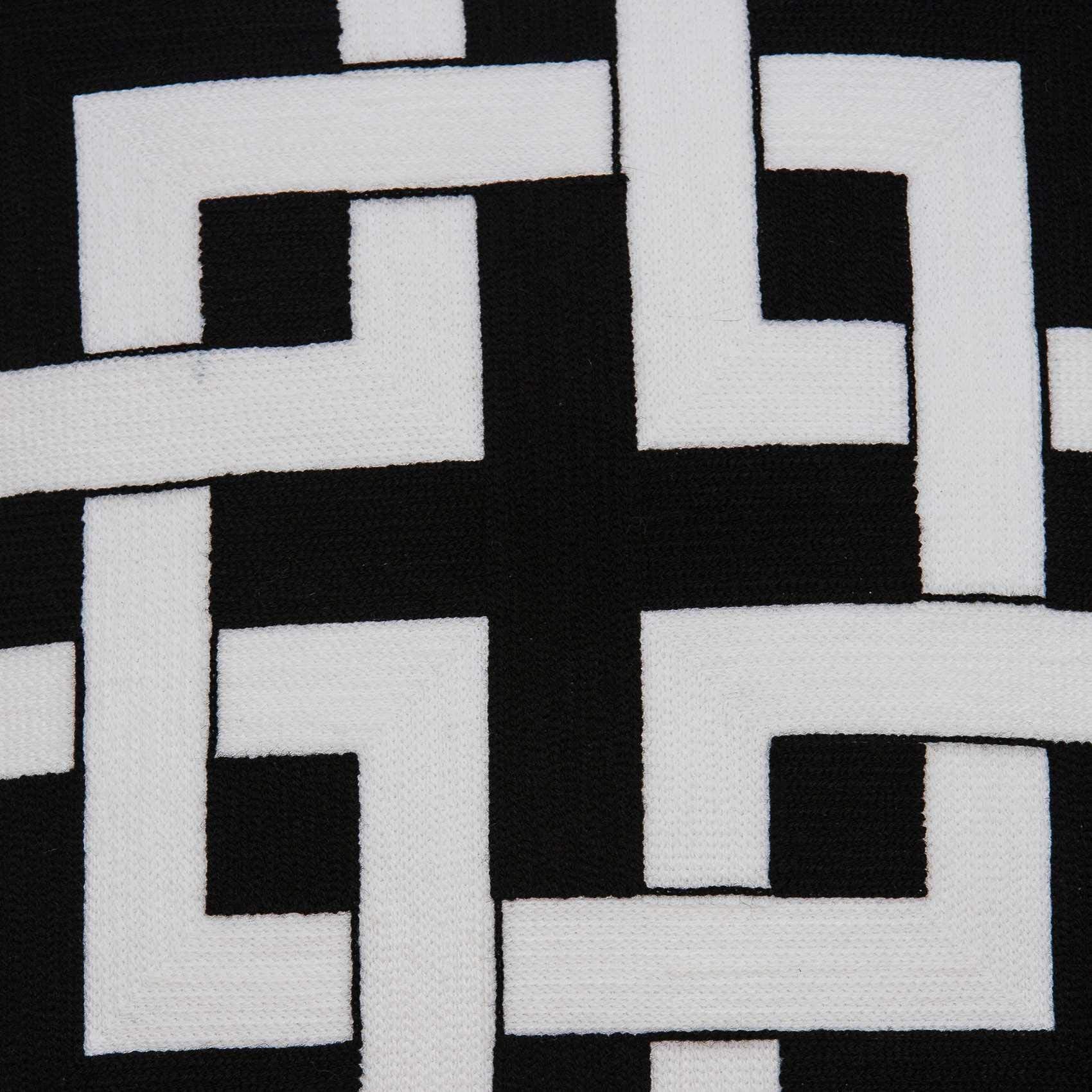 HomeRoots Decor 20' x 7' x 20' Transitional Black and White Pillow Cover with Down Insert