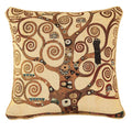 Signare Gustav Klimt Artist Tapestry Double Sided Square Throw Pillow Cover 18 x 18/ 45cm x 45cm (No Padding) in Tree of Life De