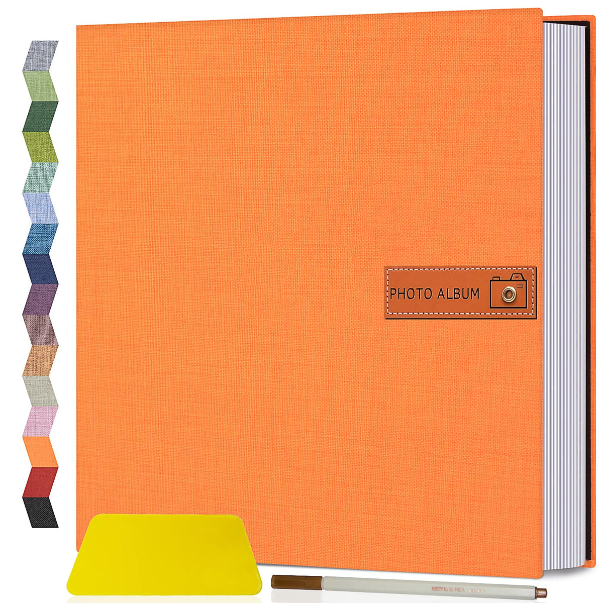 Popotop Large Photo Album Self Adhesive 4X6 5X7 8X10 Scrapbook Album Diy 40 Pages Picture Book,Gifts For Mom,Family Baby And Wed
