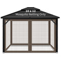 Gazebo Replacement Mosquito Netting Outdoor Universal Gazebo Canopy 4-Panels Screen Sidewalls With Zipper For Patio Garden Yard