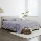 Mygiza Sheets,100% Giza Egyptian Cotton Sheets-Full Size Giza Cotton Sheets Set To Fit Upto 15 Inches Deep Mattress (4 Pcs) Light Grey Solid