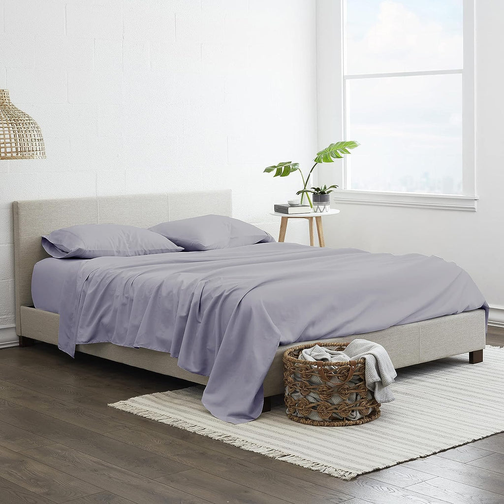 Split King Sheets Sets For Adjustable Bed Cotton-Split King Sheets Deep Pockets-5 Pcs -Split King Sheets For Adjustable Bed Twin Xl, Light Grey Solid 16 Inch Deep Sheets