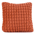 Cocoploceus 1 Piece Boho Throw Pillow Cover 18X18 Decorative Rust Pillow Cover Velvet Square Cushion Covers Bubble Texture Pillo