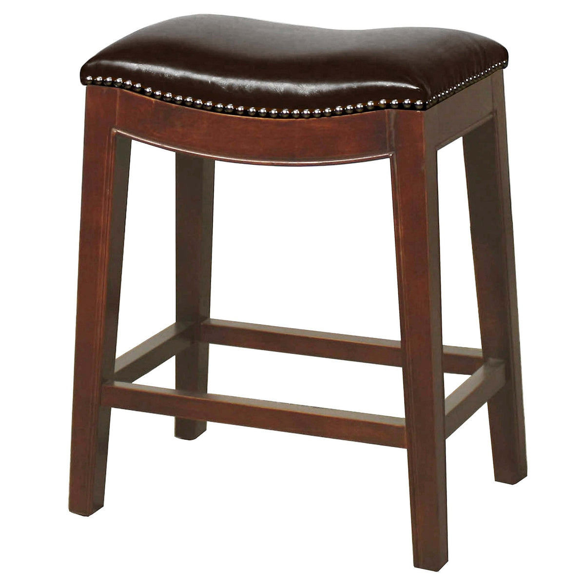 New Pacific Direct Elmo Bonded Leather Counter Stool, Brown