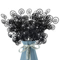 24 Pieces Glitter Christmas Picks Ornaments Decorative Sticks Candy Picks Curly Sprays Twigs for Halloween Xmas Tree Branches Va
