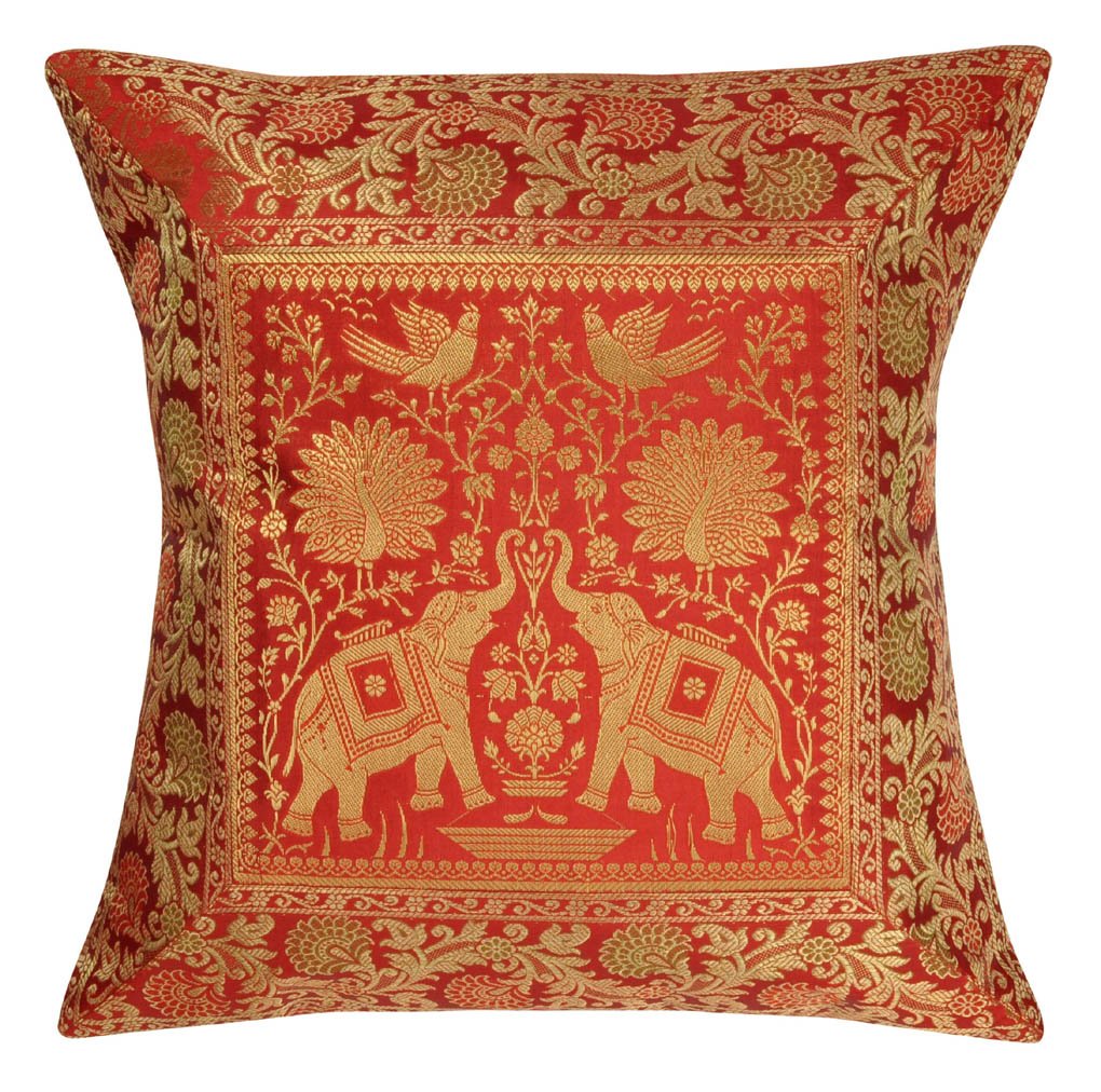 Lalhaveli Decorative Square Shape Throw Pillow Cushion Cover For Sofa Bedroom Car 16 X 16 Inch/41 X 41 Cm (1 Pc)