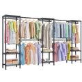 Higeego H11 Large Clothing Rack, Heavy Duty Closet Rack, Black
