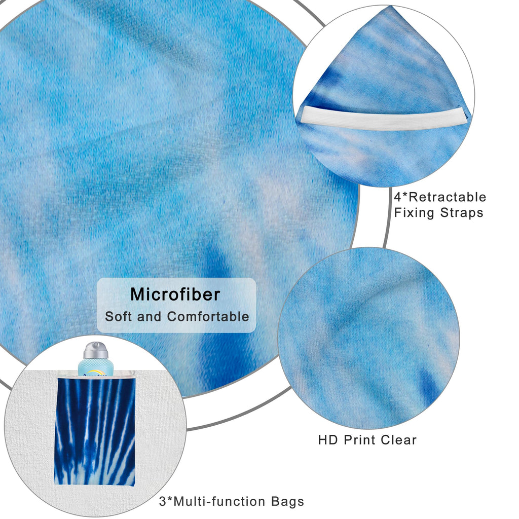 Ruikyhom Lounge Chair Towel Cover (Pack Of 2), Tie Dye Style Chaise Lounge Cover, Beach Chair Covers With Pockets For Pool Beach