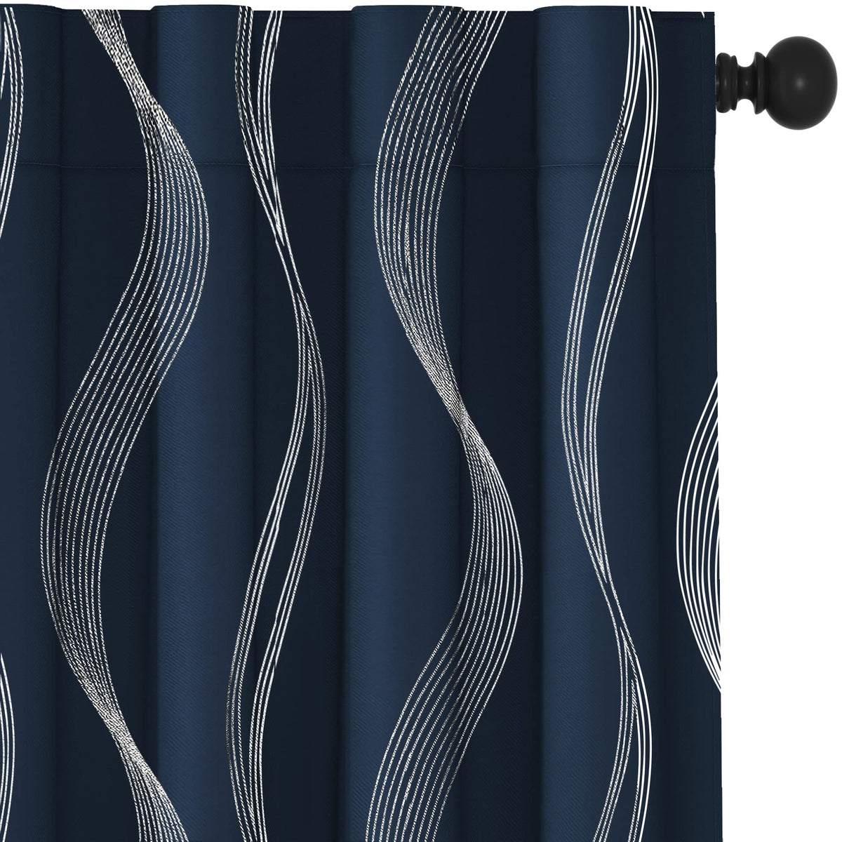 Deconovo Window Curtains, 90 Inch Curtains, Curtains For Living Room 2 Panels Set, Drapes For Bedroom, Room Divider Curtains Bac