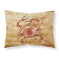 'Caroline'S Treasures 8154Pillowcase Cooked Crab Sandy Beach Moisture Wicking Fabric Standard Pillowcase, Large, Multicolor'