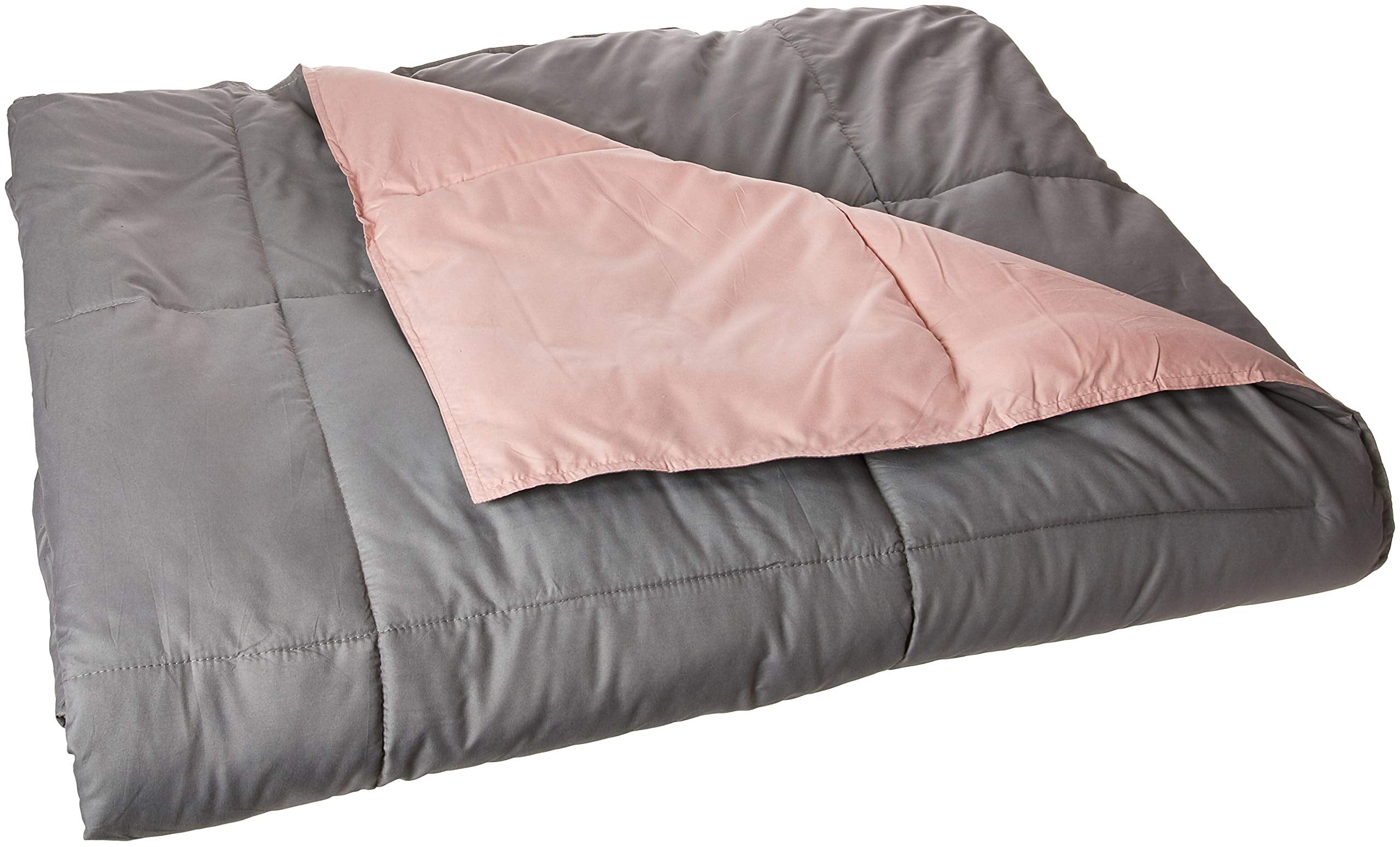 Modern Threads Down Alternative Microfiber Quilted Reversible Comforter & Duvet Insert - Soft, Comfortable Alternative To Goose Down - Bedding For All Seasons Charcoal/Misty Rose King