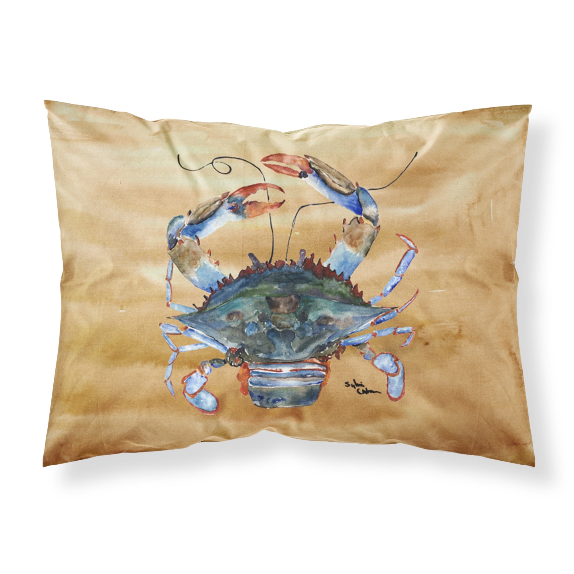 'Caroline'S Treasures 8156Pillowcase Crab Moisture Wicking Fabric Standard Pillowcase, Large, Multicolor'