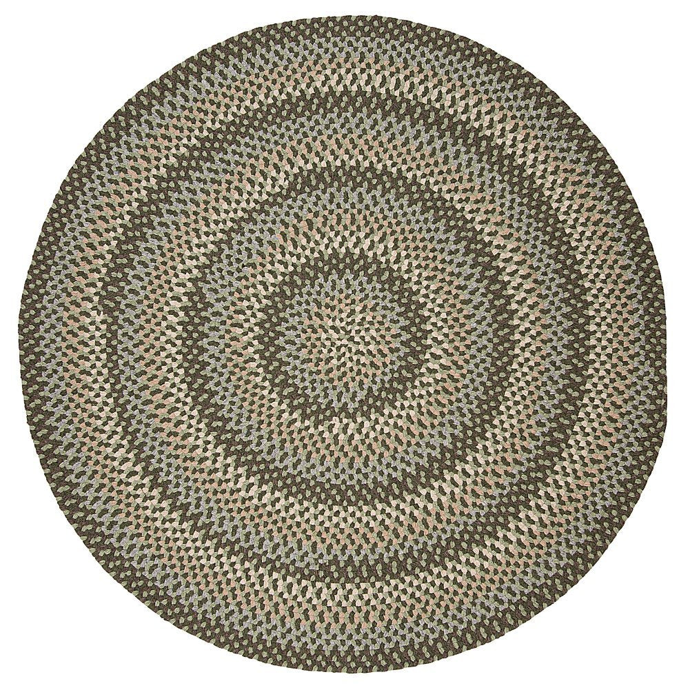 Boston Common Braided Rug, 8X8, Moss Green