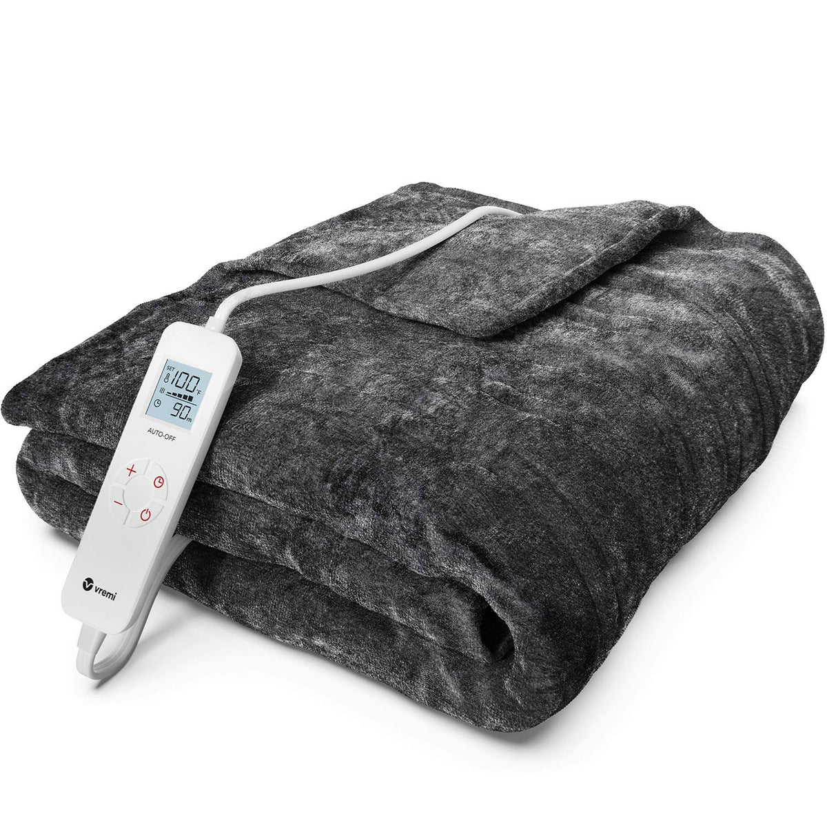 Vremi Electric Blanket - 50 x 60 inches Throw Heated Blanket with 6 Heat and 8 Time Settings - Fleece Heating Pad with 10 feet c