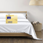 Thread Spread 100% Egyptian Cotton Printed Bed Sheets - 600 Thread Count 4 Pc King Sheet Set, Hotel Luxury Sateen Bedsheets, 16' Deep Pocket Soft Cooling Sheets For King Size Bed - Polka Dot - Navy
