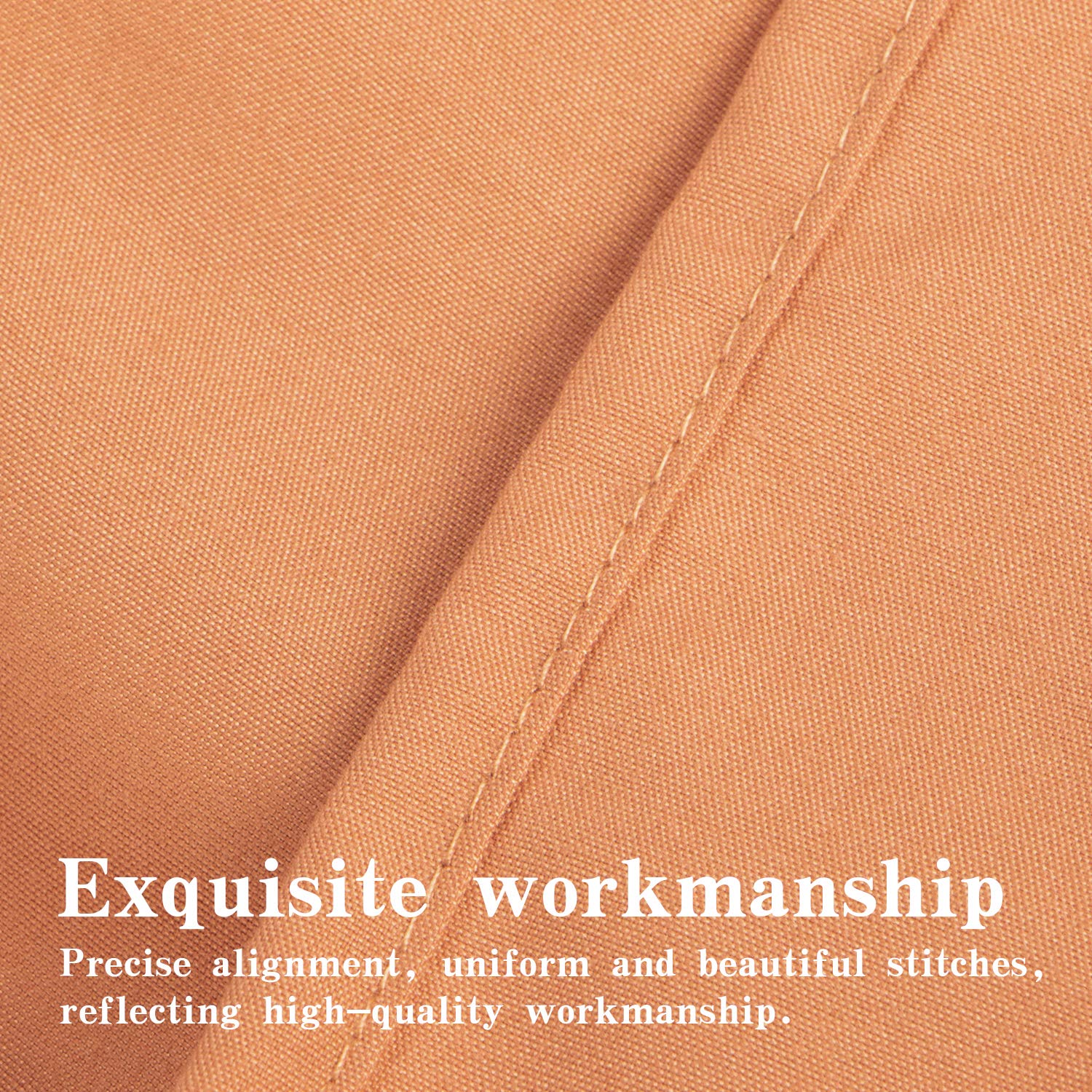 Ntbay 100% Brushed Microfiber 26X26 Euro Pillow Shams Set Of 2, Super Soft And Cozy European Throw Pillow Covers, Wrinkle, Fade, Stain Resistant Square Pillow Cases, Pale Orange