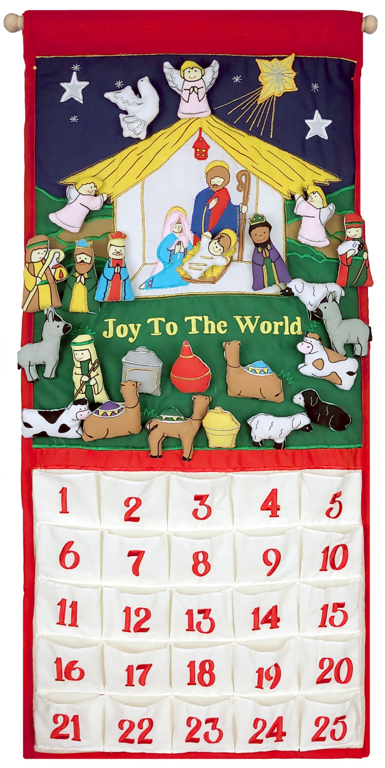 Joy To The World Traditional Nativity Advent Calendar by Pockets of Learning | Holiday D  cor, Crche Manger Scene, Christmas Fab