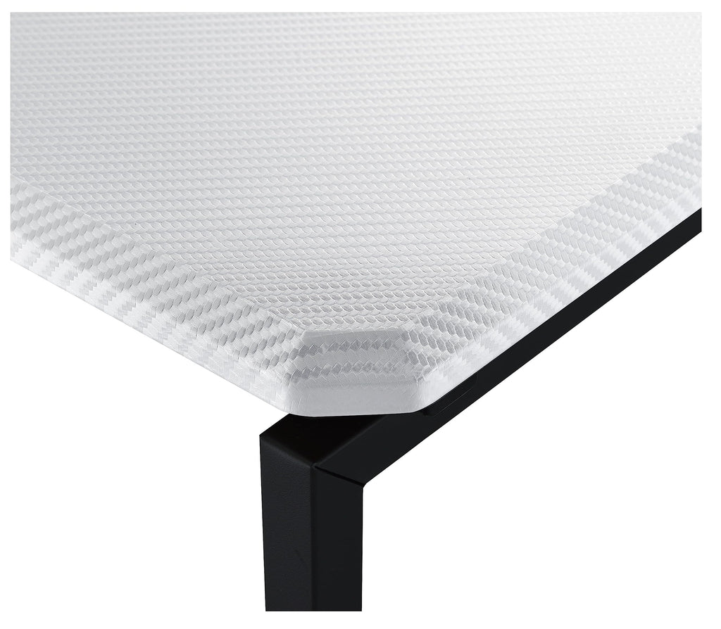 Lilola Home GT 3 Piece White Carbon Fiber Wrap Coffee Table and End Table Set