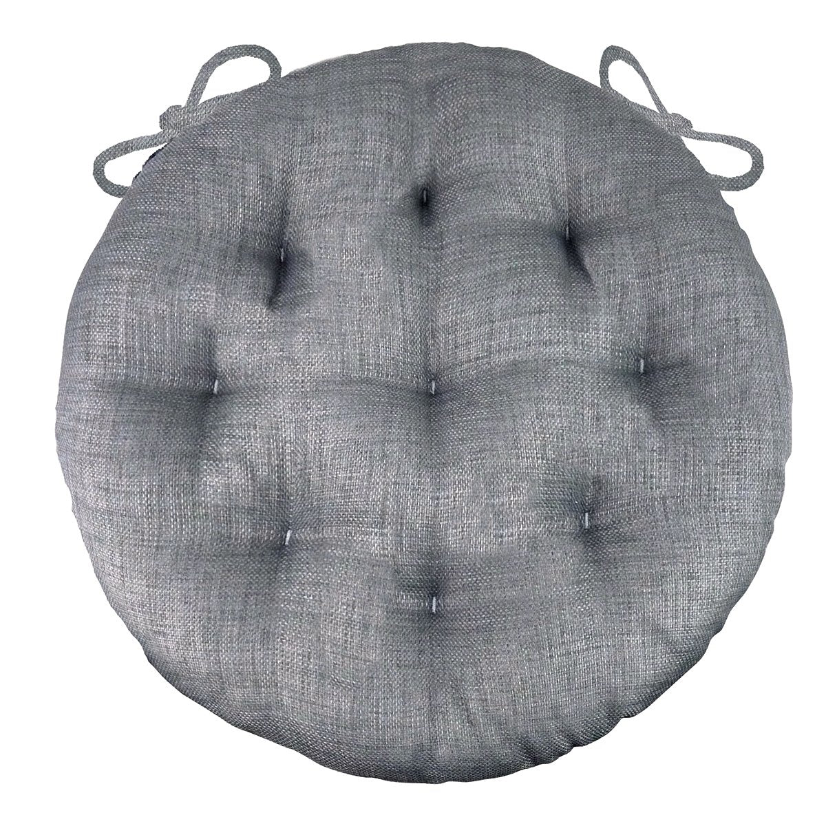 Barnett Home Decor 16' Round Chair Cushion - Rave Grey - Indoor/Outdoor Bistro Chair Cushions - Fade Resistant, Weather Resista
