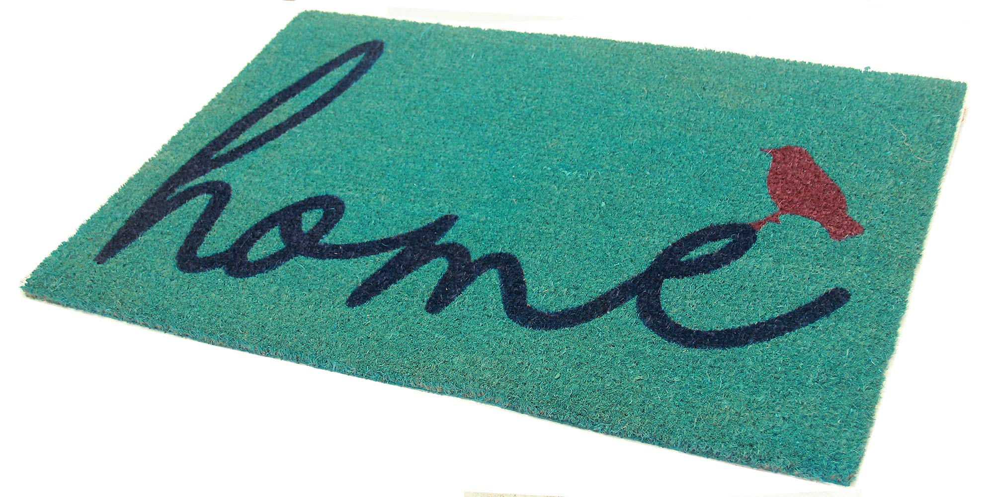 Fab Habitat Non Slip Doormat - Durable, Thin - Natural Coir & Rubber - Entryway, Front Door, Porch, Patio - A Bird Perched On Ho