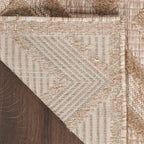 Nourison Versatile Indoor/Outdoor Natural Beige 7' X 10' Area Rug, Easy Cleaning, Non Shedding, Bed Room, Living Room, Dining Room, Deck, Backyard, Patio, High Traffic Area (7X10)