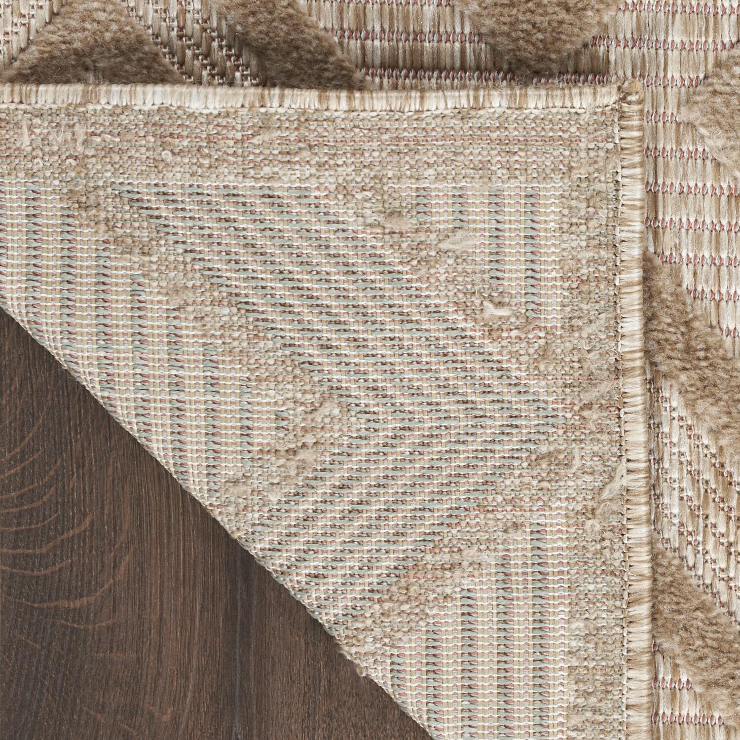 Nourison Versatile Indoor/Outdoor Natural Beige 7' X 10' Area Rug, Easy Cleaning, Non Shedding, Bed Room, Living Room, Dining Room, Deck, Backyard, Patio, High Traffic Area (7X10)