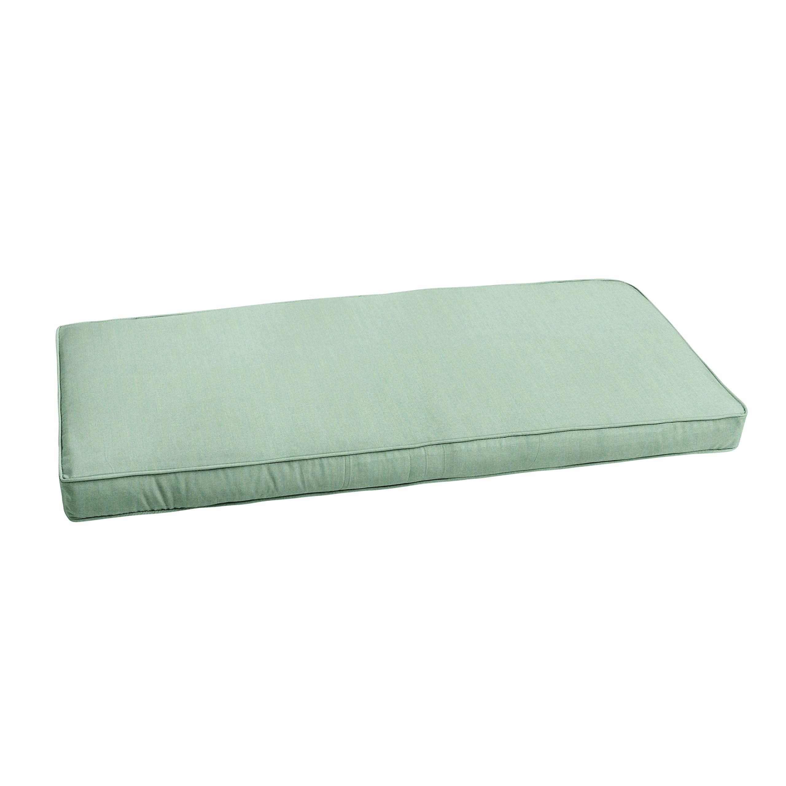 Sorra Home Sunbrella Corded Bench Cushion, 45 In X 17 In X 2 In, Canvas Spa