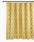 Biscaynebay Extra Long Textured Fabric Shower Curtains 72' Width By 84' Length, Gold Morocco Pearl Printed Bathroom Curtains M