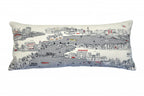HomeRoots Cream 35' White Amsterdam Daylight Skyline Lumbar Decorative Pillow