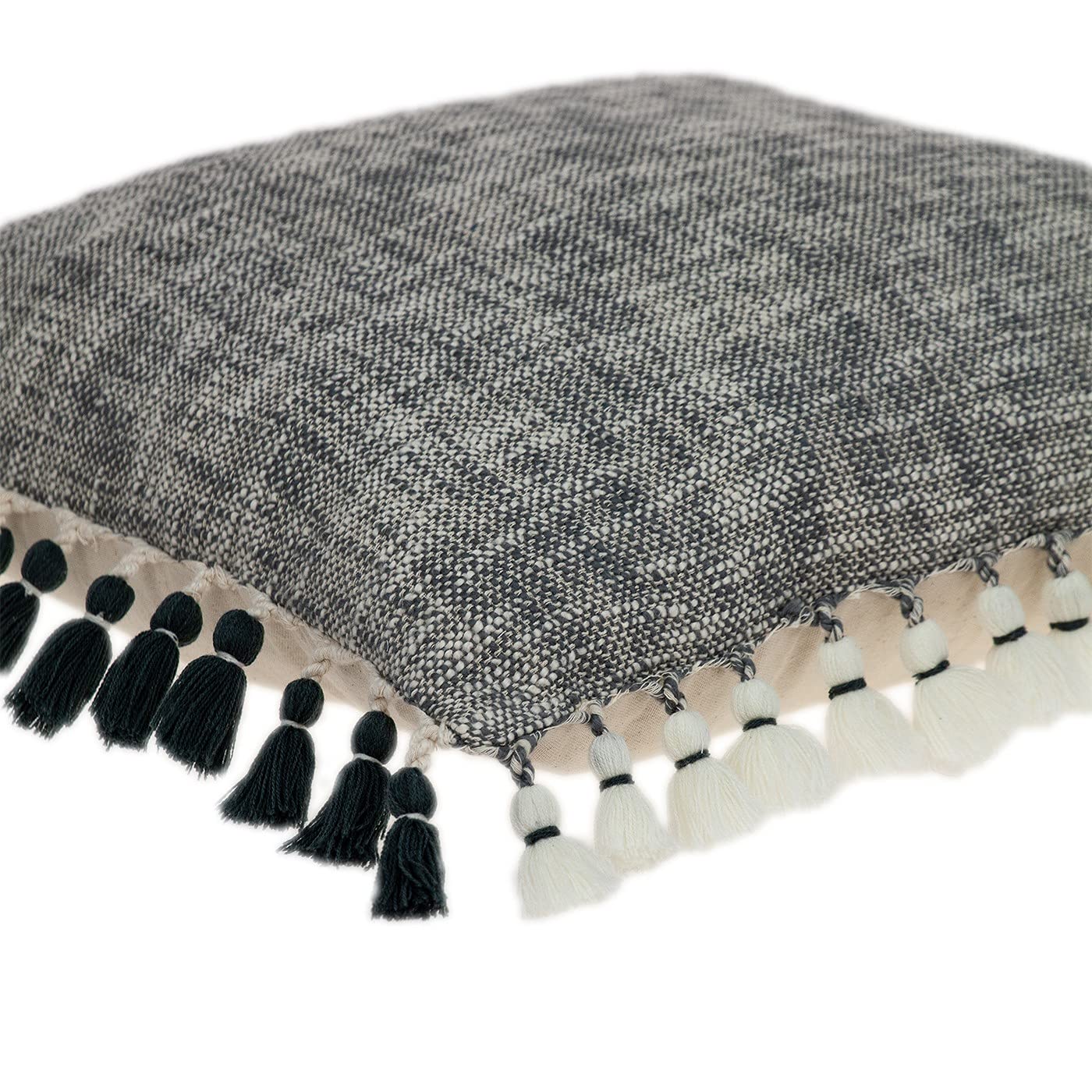 HomeRoots 100% Cotton Slate Grey Throw Pillow