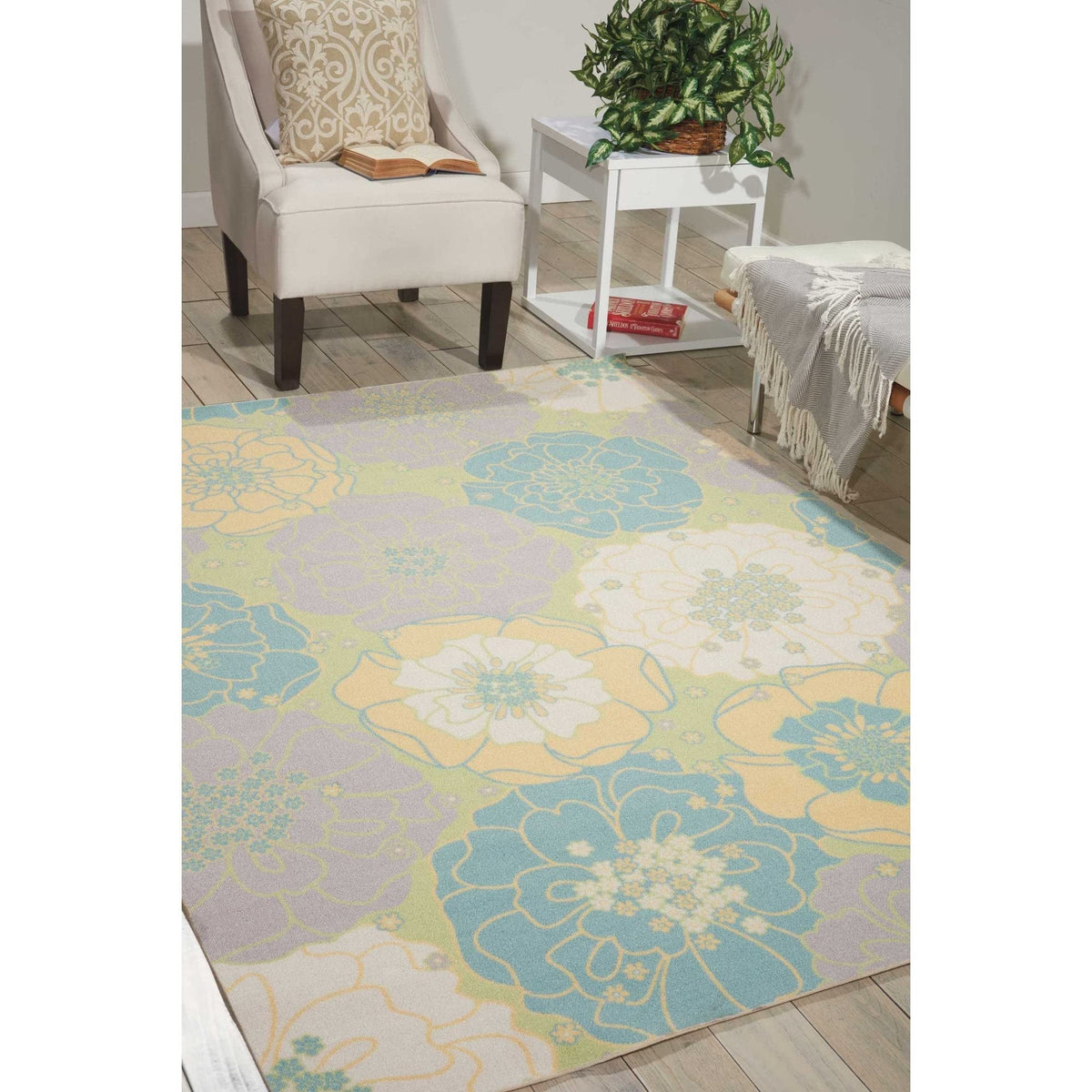 Nourison Home & Garden Indoor/Outdoor Area Rug Green/Rectangle/4'3' X 6'3'