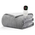 Homemate Heated Blanket Electric Throw - 50'X60' Heating Blanket Throw 4 Hours Auto-Off 5 Heat Levels Blanket Over-Heat Protec