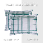 Elegant Comfort Silky Soft 8-Piece Plaid Lodge Bed-In-A-Bag Comforter Set, Includes 4Pc Smart Sheet Set, Comforter, Decorative Pillow, Matching Pillowcases And Shams - Twin/Twin Xl, Sage
