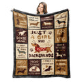 Peliny Chrid Dachshund Gifts Blanket 60'X50', Dachshund Gifts For Women, Weiner Dog Gifts For Women, Dachshund Decor Throw, Da
